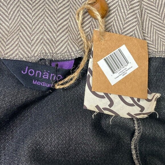 Jonano Women’s Tan Herringbone Modern Long Jacket Skirt Suit Set M/C38/W31 - Picture 9 of 9